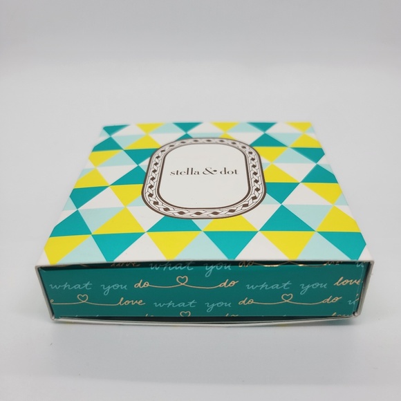 Stella & Dot Emma Triple Wrap Bracelet New Gold Silver White Beads Black Band - Picture 6 of 8